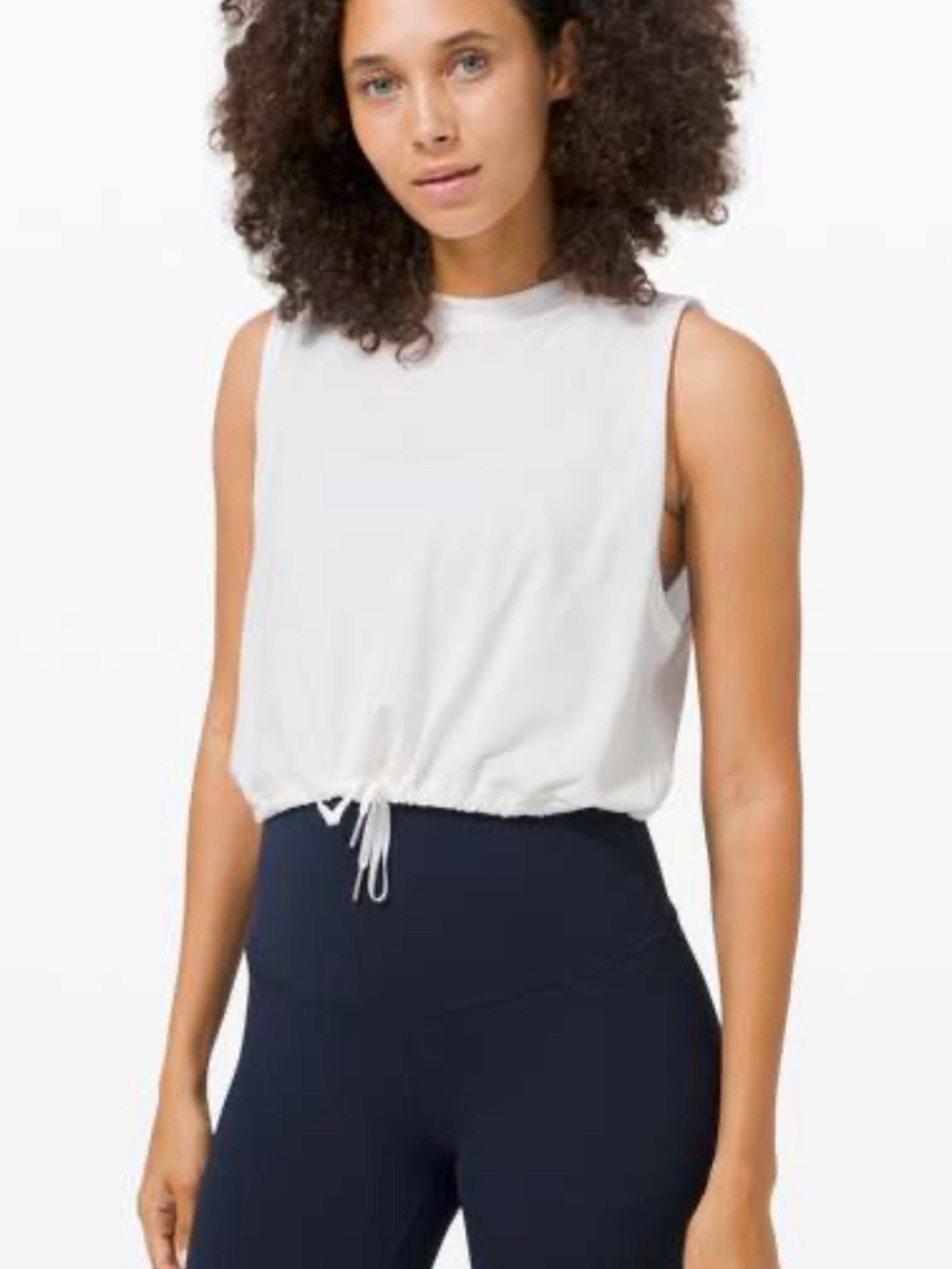 Lululemon Adapt to You Sleeveless Drawstring Crop Tank Top Size 4